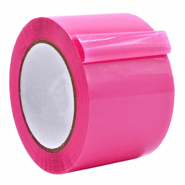 Wod Tape WOD CSTC20WBA Carton Sealing Packaging Tape 2 Mil Acrylic Adhesive Pink: 49 in. x 110 yds WOD CSTC20WBA-49000-LOG-110-PIN - main