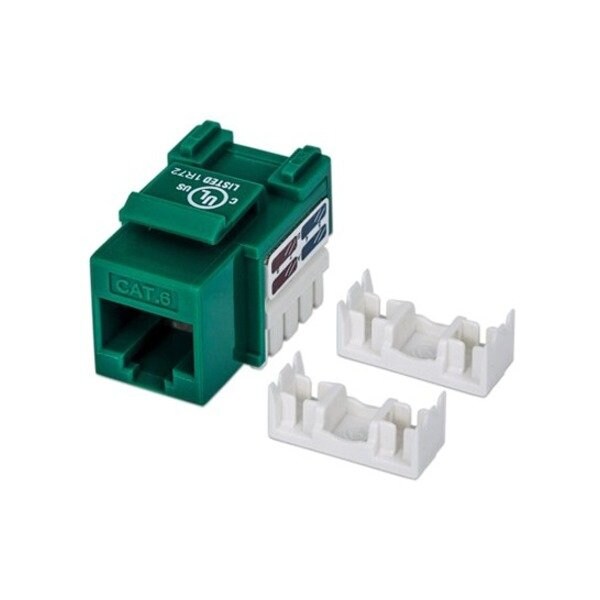 Intellinet Network Solutions Cat6 Green Keystone Jack Utp 210638 - main