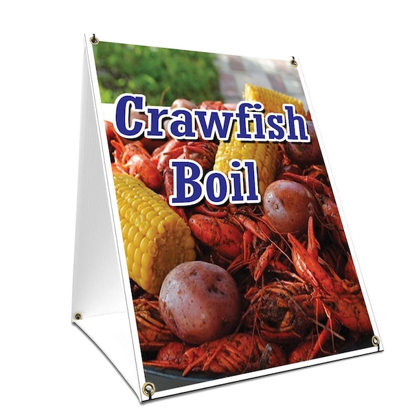 Signmission Crawfish Boil, 36 Inch x 24 Inch A-frame Yard Sign, Plastic Sign SBC-2436-Crawfish Boil - main