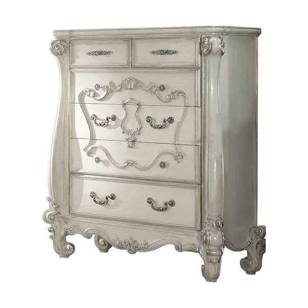 Homeroots 47" White Solid Wood Standard Chest 374192 - main