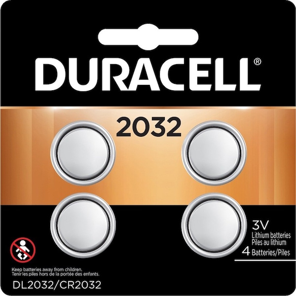 Duracell Coin Cell Lithium 3V Battery - DL2032 - For Multipurpose - 220 mAh - 3 V DC - 4 / Each DL2032B4PK - main