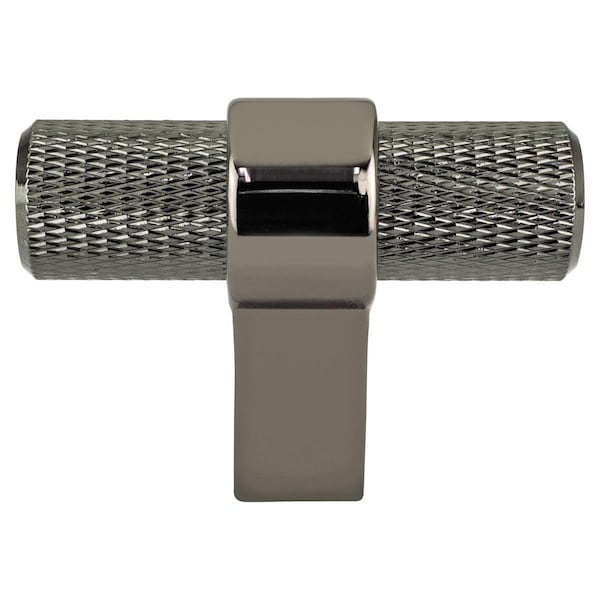 Curtilage 2 in. Radial Reign T-Shape Cabinet Knob, Black Nickel CU3338281 - main