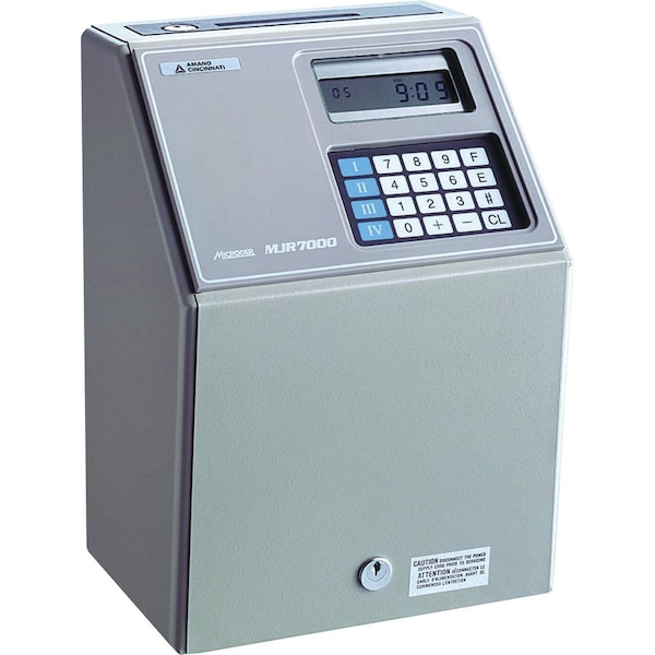Amano Calculating Time Clock, Gray, MJR-7000/1167 - main