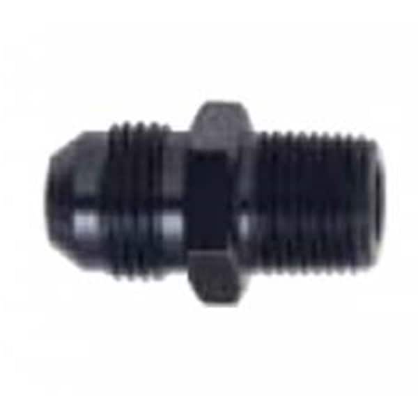 Fragola 481606-BL Aluminum -06 AN to 0.25 in. NPT Straight Adapter Fitting, Black FRG481606-BL - main