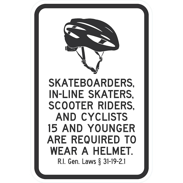Lyle Skateboarders, In-Line Skaters, Scooter Riders, And, 12x18, Diamond Grade, White G-2841-DG_12x18 - main