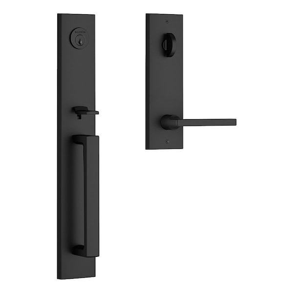 Baldwin Residential Handlesets Emergency Egress Reversible Satin Black EESANXSQUCQE190S - main