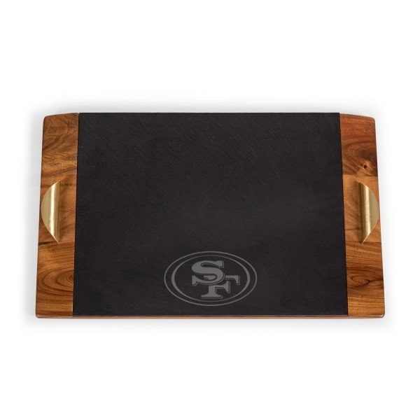 Picnic Time Family Of Brands NFL San Francisco 49ers - Covina Acacia and Slate Serving Tray 957-07-512-273-2 - main