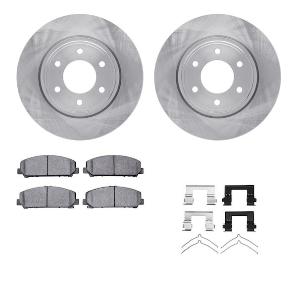 Dynamic Friction Co DFC Brake Rotor- Heavy Duty Brake Pad includes Hardware 6412-68001 - main