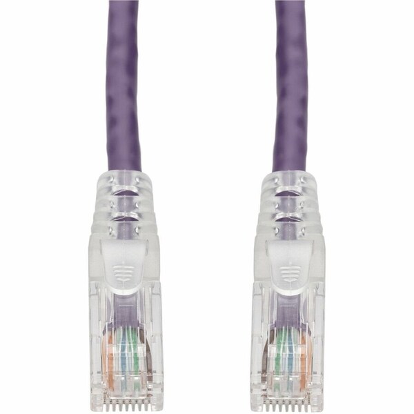 Add-On 2FT PURPLE CAT 6 PVC ETHERNET CABLE SNAGLESS EASY CLEAR BOOT TAA RJ-45 M/M ADD-2FCAT6-PE-TAA - main
