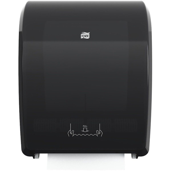 Tork Mechanical Hand Towel Roll Dispenser, H80 System, 12.32 x 9.32 x 15.95, Black 772828 - main