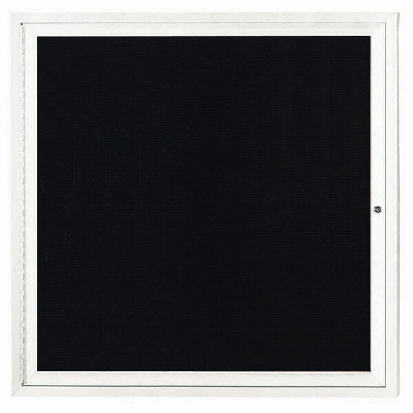 Aarco Enclosed Letter BoardDirectory w/ Powder Coated White Aluminum Frame, 36''Hx36''W, 1 Door ADC3636W - main
