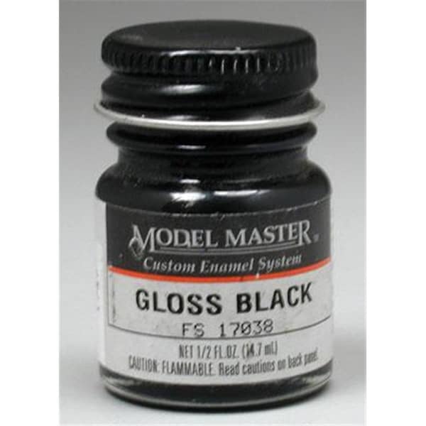 Testors Gloss Black Model Master Enamel Paint FS17038 TES1747 - main