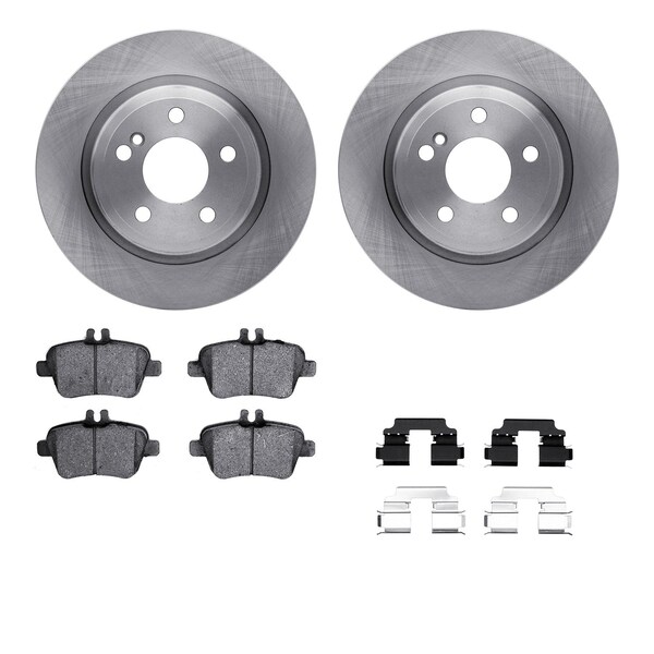 Dynamic Friction Co DFC Rotors with EURO 5000 Ceramic Brake Pads includes Hardware 6612-63365 - main