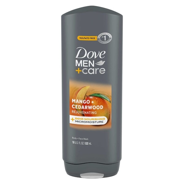Dove Men+Care Mango Plus Cedarwood Rejuvenating Body and Face Wash, 18 Ounce, 4PK 64413215 - main