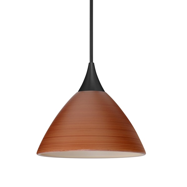 Besa Lighting Besa Domi Pendant, Cherry, Black Finish, 1x 50W MAX GY6.35 Base 1XT-1743CH-BK - main