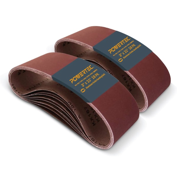 Powertec 3 in W, 21 in L, Aluminum Oxide, Brown 110438N - main