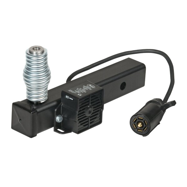 Safetywhips Warning Whip Mount, Black, Steel, 12.25 Length, 107db Backup Alarm, 7 Way power plug connector HM1SA - main