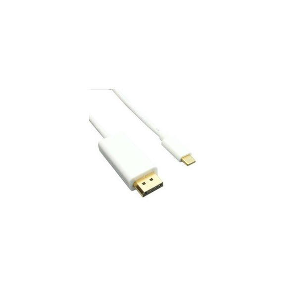 Cable Wholesale USB-C video cable, USB-C device to DisplayPort display, 3 foot, white 10U2-36003 - main