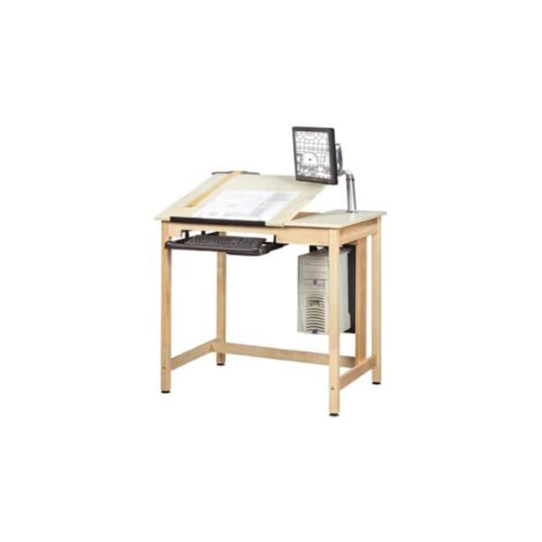 Diversified Spaces Drawing Table DRAWING TABLE, 30" D X 39-3/4" H, 42" W X Plastic Laminate, Almond CDTC-70 - main