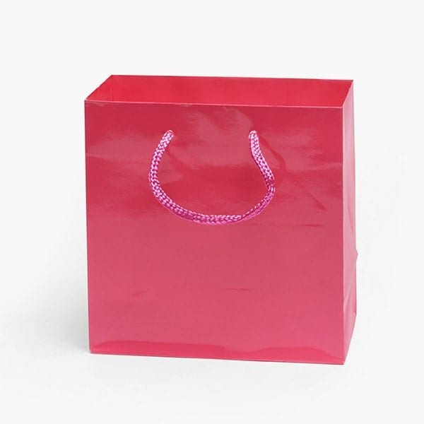 Nashville Wraps Hot Pink Gloss Gift Bags, Jewel 6.5x3.5x6.5, 10PK GTJMHP - main