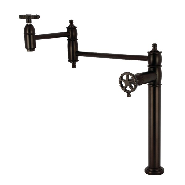 Kingston Brass Deck Mount Pot Filler Faucet, Oil Rubbed Bronze KS3705CG - main