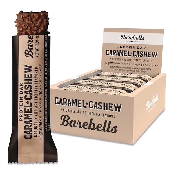Barebells Caramel Cashew Protein Bars, 1.94 oz Individually Wrapped, 12PK VTN42966 - main