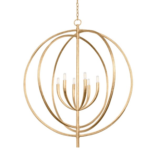 Troy Lighting Fillea 6 Light Pendant 40 In. Vintage Gold Leaf F8840-VGL - main