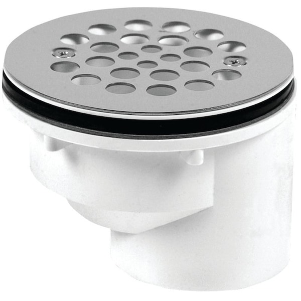 Oatey Shower Drain, PVC, Black/White 42787 - main
