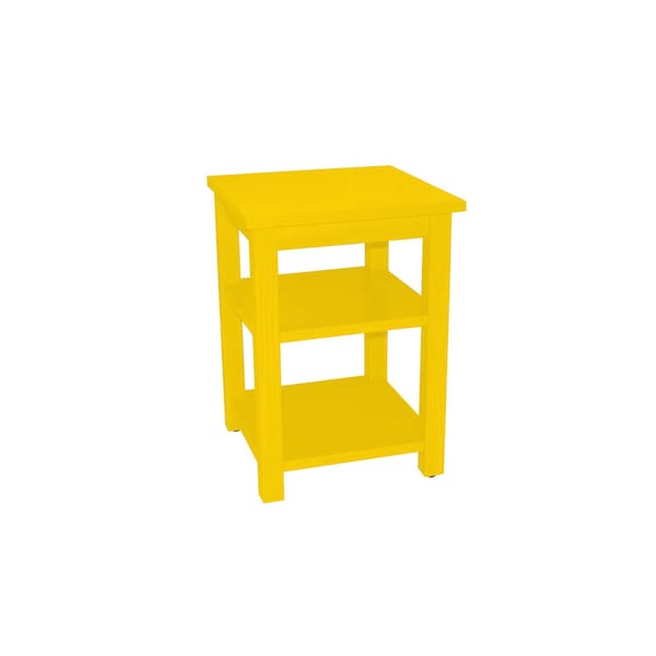 Homeroots 28" Yellow Solid Wood Nightstand 548315 - main