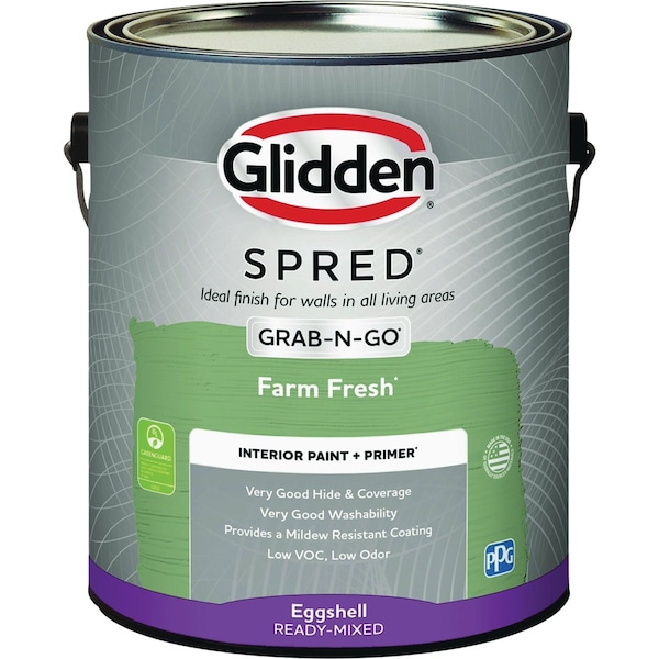 Glidden Spred Interior Grab-N-Go Paint + Primer Eggshell Paint Farm Fresh 1 Gal. GLSIN50FF/01 - main