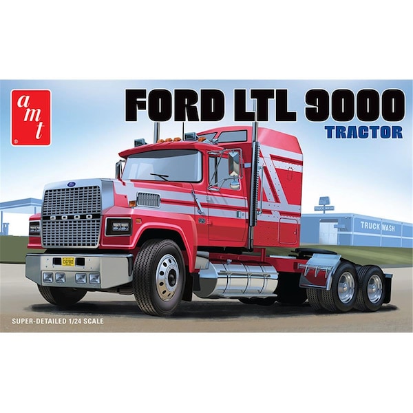 Amt 1238 1 by 24 Scale Plastic Model Kit for Ford LTL 9000 Semi Tractor AMT1238 - main