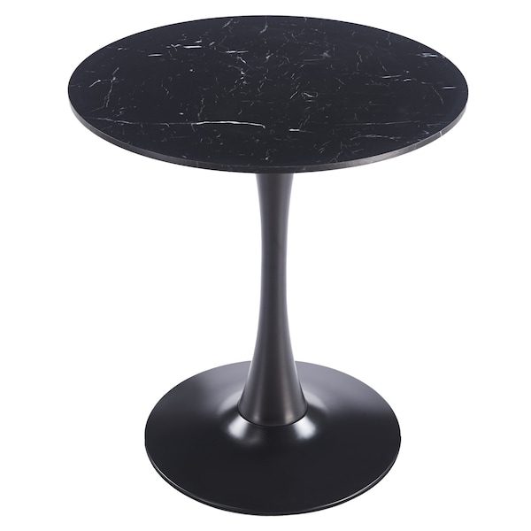 Leisuremod Bristol Round MDF Dining Table - Pedestal Base Kitchen Table, Modern Style BTBL-B31BLMT - main