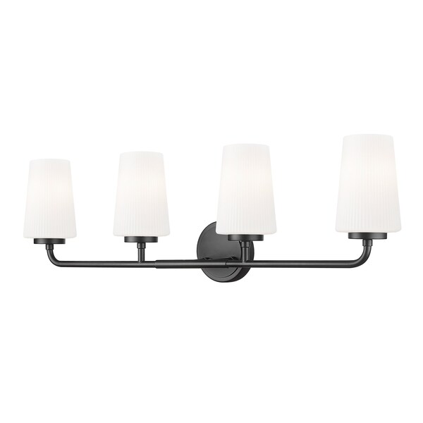 Z-Lite Montford 4-Light Vanity, 32 in W, Matte Black 7005-4V-MB - main