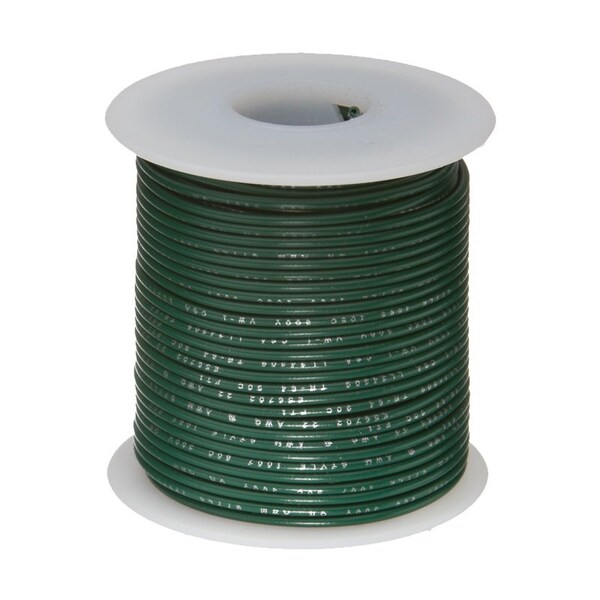 Remington Industries 24 AWG Gauge UL1061 Stranded Hook Up Wire, 300V, 0044 Diameter, Green, 25 ft Length 24UL1061STRGRE25 - main