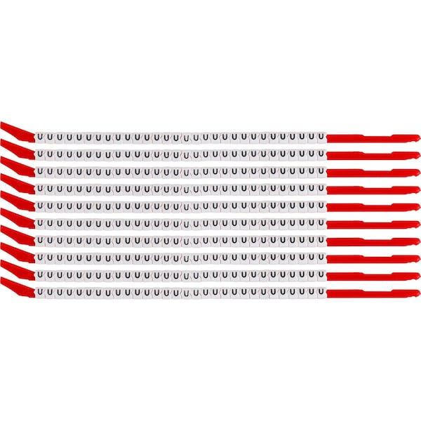 Brady ClipSleeve Wire Markers Size 10 Nylon 16 AWG - 14 AWG, U Pack of 300 Each, 300PK SCN10-U - main