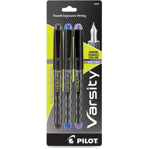 Pilot Pen, Fountain, Varsity, Med, PK3 90022 - main