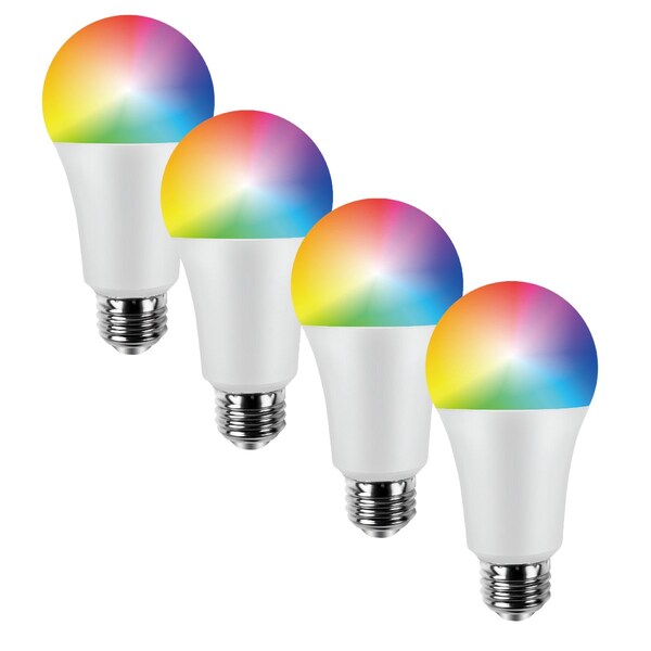 Infibrite A19 WiFi Smart LED Light Bulb, 8W 800LM, Alexa/Google/SIRI, ETL and Energy Star, 4PK IB-007-1-8W-WH-4PK - main