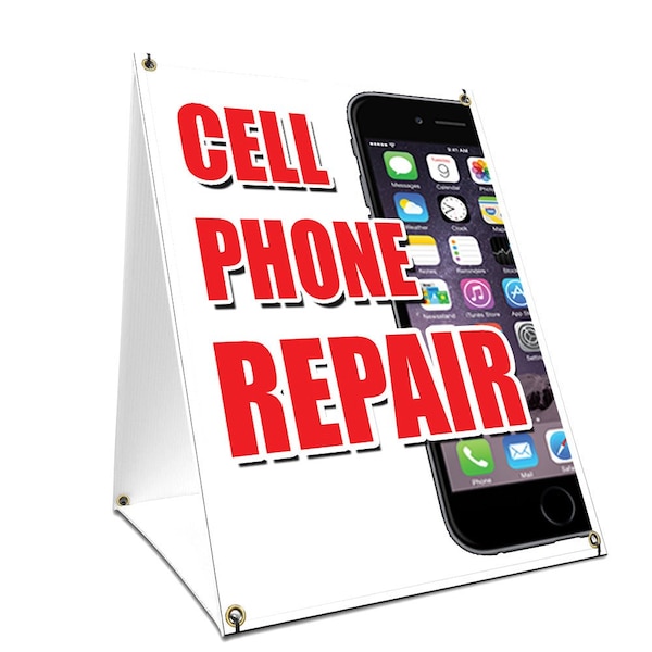 Signmission Cell Phone Repair, 36 Inch x 24 Inch A-frame Yard Sign, Plastic Sign SBC-2436-Cell Phone Repair - main