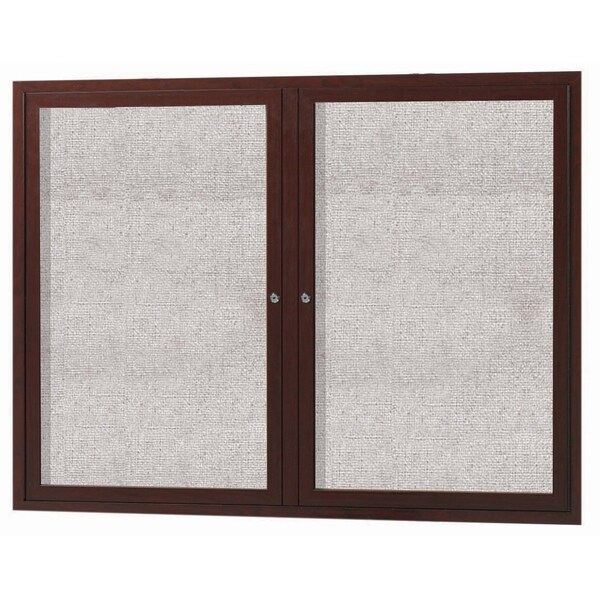 Aarco Outdoor Enclosed Bulletin Board w/ Al Wood Look Finish, Walnut Wood Look, 36''Hx48''W ODCCWW3648R - main