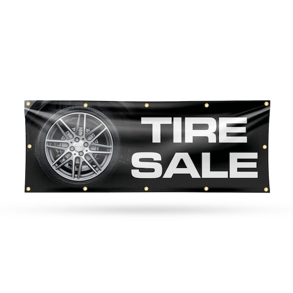 Signmission Tire Sale, 48 Inch x 120 Inch, Vinyl Banner B-120-30891 - main