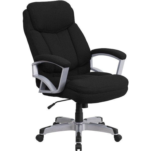 Flash Furniture Hercules Office Chair, Black Back, 28-1/2 in W 35" L 49-1/2" H, Padded GO-1850-1-FAB-GG - main