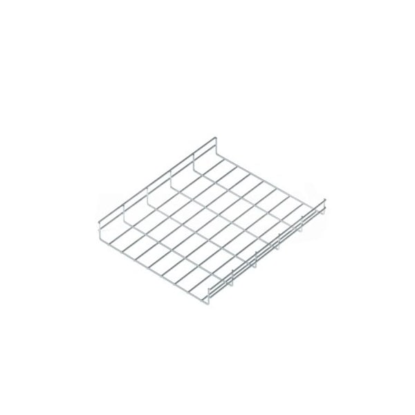 Kable Kontrol Wire Mesh Cable Tray, 8in W x 6in D x 5ft L, Electro-Zinc Plated Steel, Chrome Finish KK-8X6X5-EZ - main