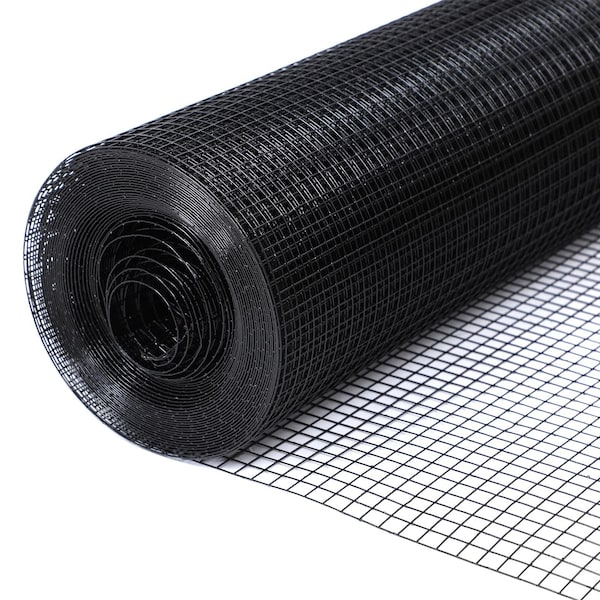 Wrightmaster 48 in. x 100 ft. 19-Gauge Black Vinyl Welded Wire Fencing Fit Most Size Animal Cages ZR-3355FR - main
