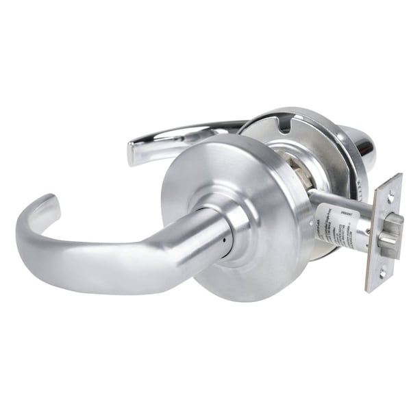 Schlage Grade 2 Passage Cylindrical Lock with Field Selectable Vandlgard, Sparta Lever, Non-Keyed, Satin Ch ALX10 SPA 626AM - main