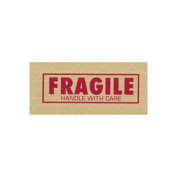 Bubblefast 3'' x 450' ''Fragile'' Tape Logic Grade 7500 Messaged Reinforced Water Activated Tape, 10PK BFT9077500F - main