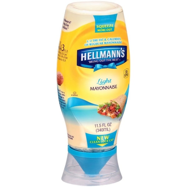 Hellmanns Light Mayonnaise, 11.5 Fluid Ounce, 12PK 35472 - main