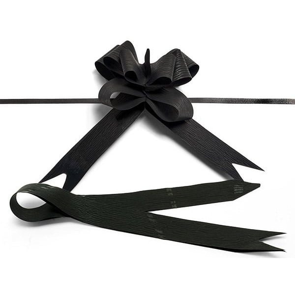 Nashville Wraps 4 Black Textured Poly Butterfly Pull Bows, 25PK 14TBK - main