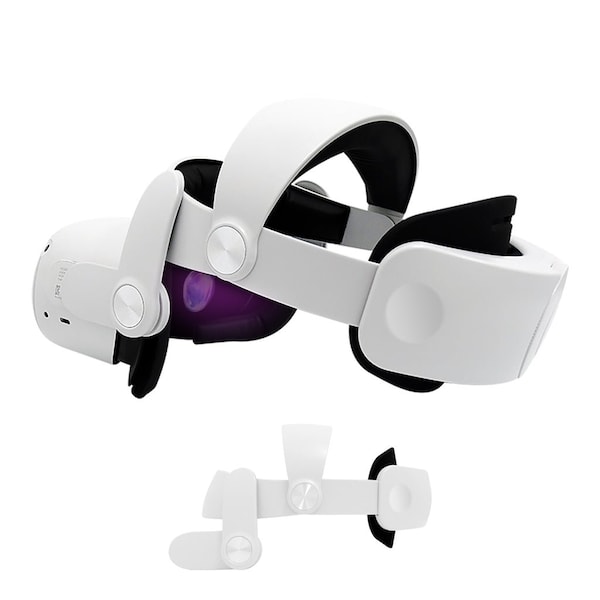 Alpha Digital Meta Quest 2 Head Strap Replacement- Adjustable/Comfortable -White MQ3 - main