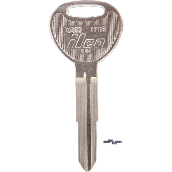 Ilco Hyundai Nickel Plated Automotive Key HY13 / X235, 10PK IAF01610002 - main