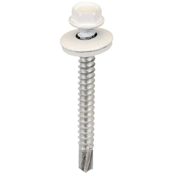 Acorn International Self-Drilling Screw, 2 in, Powder Coated Flange Hex Head External Hex Drive SW-MM122W250 - main